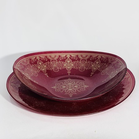 Набор из двух тарелок 2пр стекло (7012-2008)