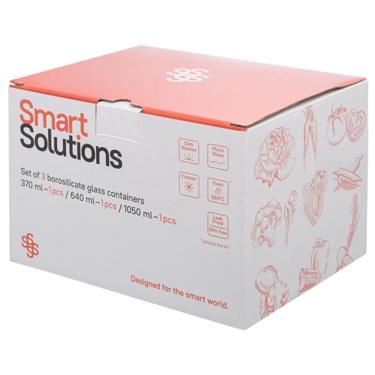 Набор контейнеров для запекания и хранения smart solutions, светло-бежевый, 3 шт. (72026) Набор контейнеров для запекания и хранения smart solutions, светло-бежевый, 3 шт. (72026)