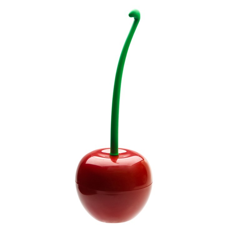 Ершик для туалета cherry, красный/зеленый (39182)