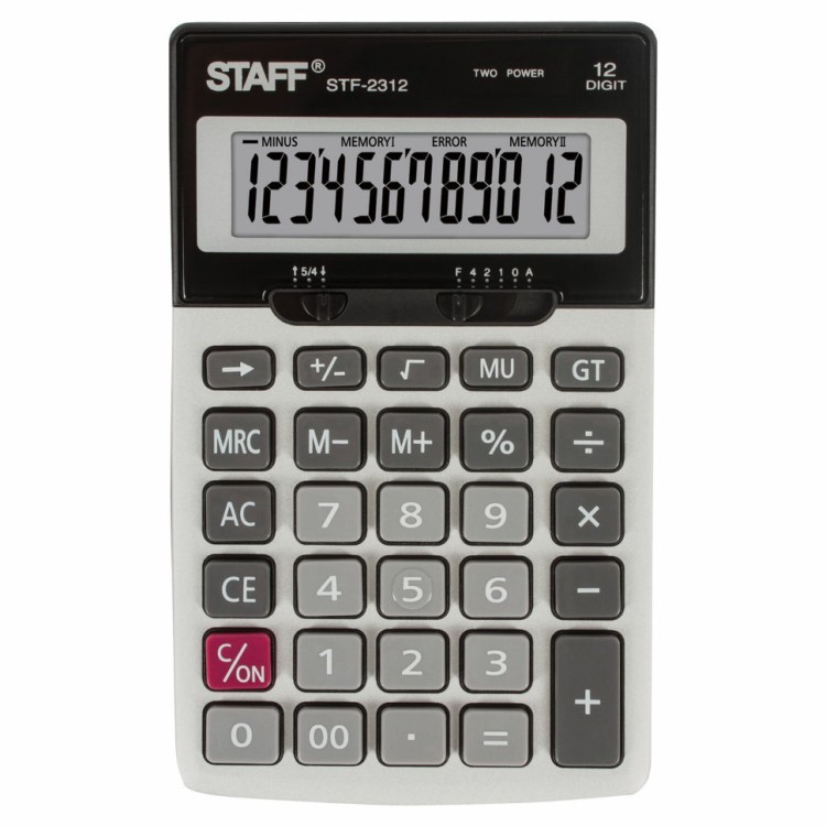 Калькулятор настольный металлический Staff STF-2312 12 разрядов 250135 (64894)