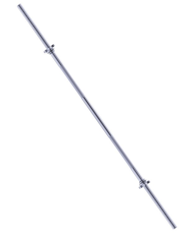 Гриф для штанги BB-103 прямой, d=25 мм, металлический, с металлическими замками, 180 см (1484396)