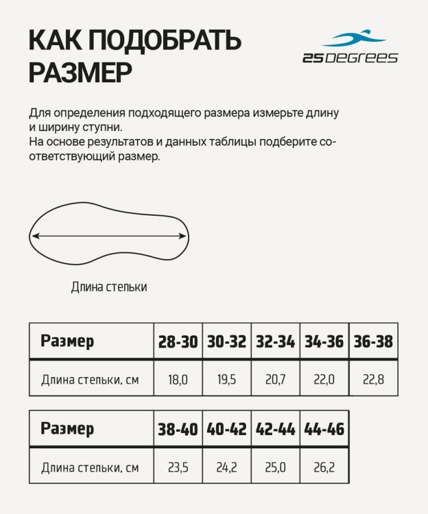 Ласты тренировочные удлиненные 25DEGREES Immerse Navy, синий, детский (2125667)