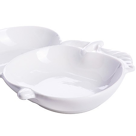 Менажница 2 отдел.,"Яблоки", фарфор LR (х24) " (60016) Менажница 2 отдел.,"Яблоки", фарфор LR (х24) " (60016)