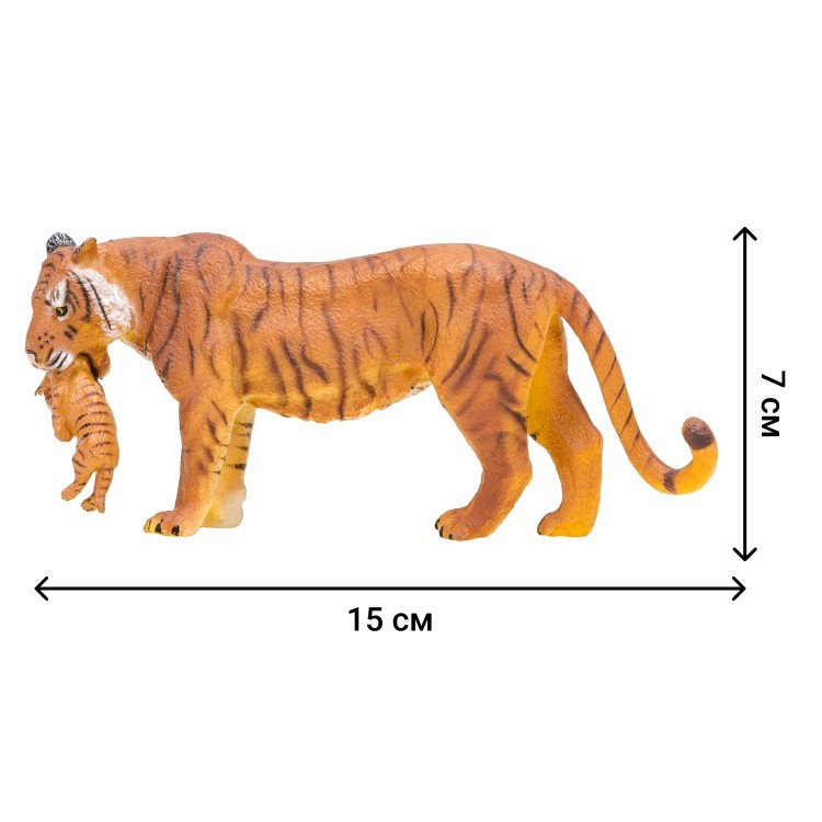 Набор фигурок животных серии "Мир диких животных": Семья тигров, 6 предметов (MM201-008)