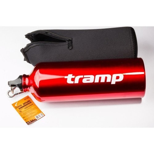 Бутылка алюминиевая Tramp в чехле 1л красная TRC-032 (63918) Бутылка алюминиевая Tramp в чехле 1л красная TRC-032 (63918)