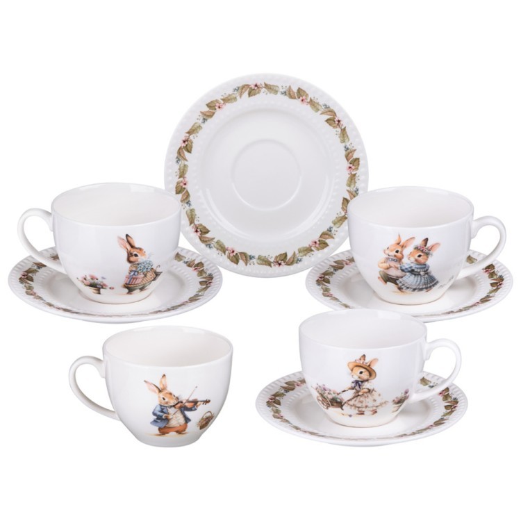 Чайный набор lefard "rabbits family" на 4 пер. 8 пр. 250 мл Lefard (425-297)