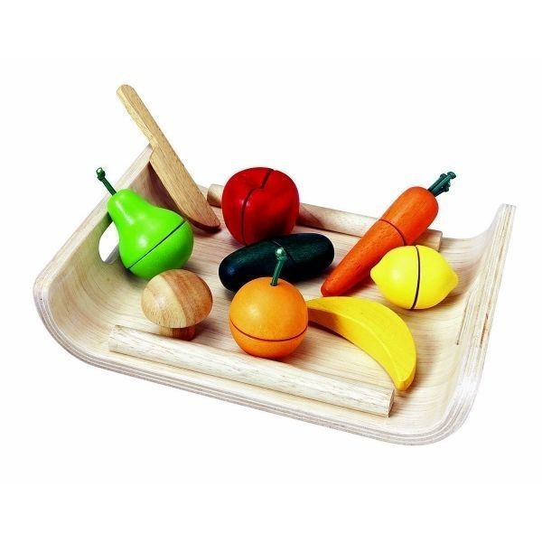 Деревянный игрушечный набор Фрукты и овощи (k3416) 1