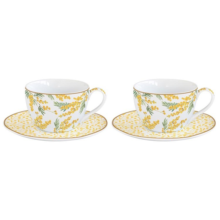 Набор кофейных чашек с блюдцем mimosa, 100 мл, 2 шт. (80337)