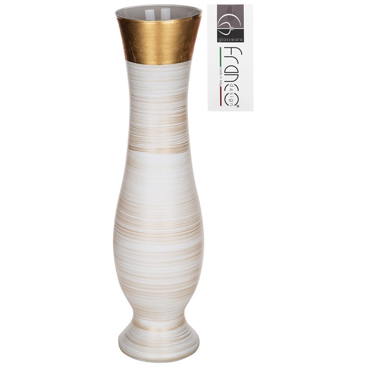 Ваза oregon "julia" gold white высота 70см FRANCO (316-1718)