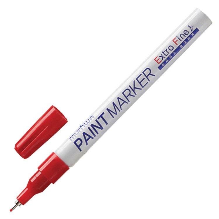 Маркер-краска лаковый Munhwa Extra Fine Paint Marker линия 1 мм красный EFPM-03 (65686)