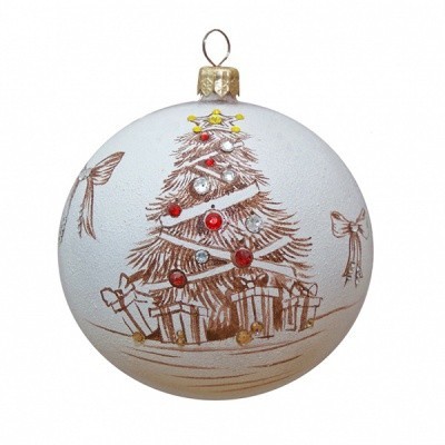 Новогодний шар Нежность с кристаллами Swarovski (4002)