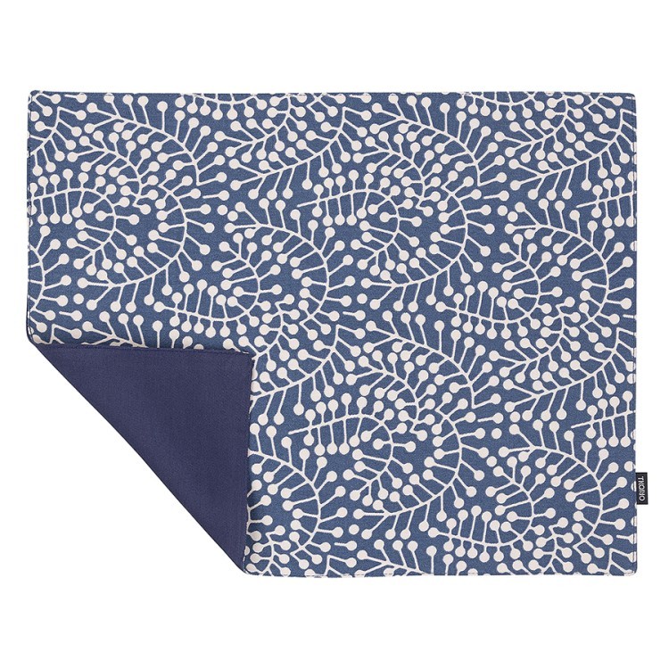 Салфетка двухсторонняя под приборы темно-синяя с принтом Спелая Смородина из коллекции scandinavian touch, 35х45 см (73529)