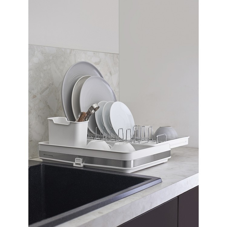 Сушилка для посуды atle раздвижная большая, белая (75754) Сушилка для посуды atle раздвижная большая, белая (75754)