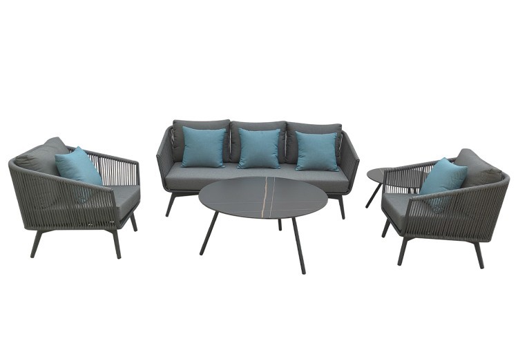 Стол кофейный "EMBRACE" уличный черный d68*48см (TT-00012379)