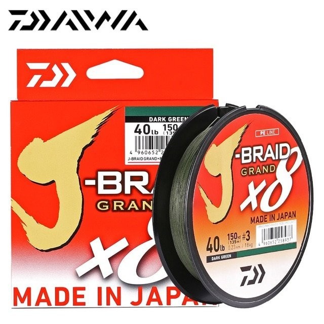 Леска плетеная Daiwa J-Braid Grand X8 135м 0.24мм светло-серый (59054)