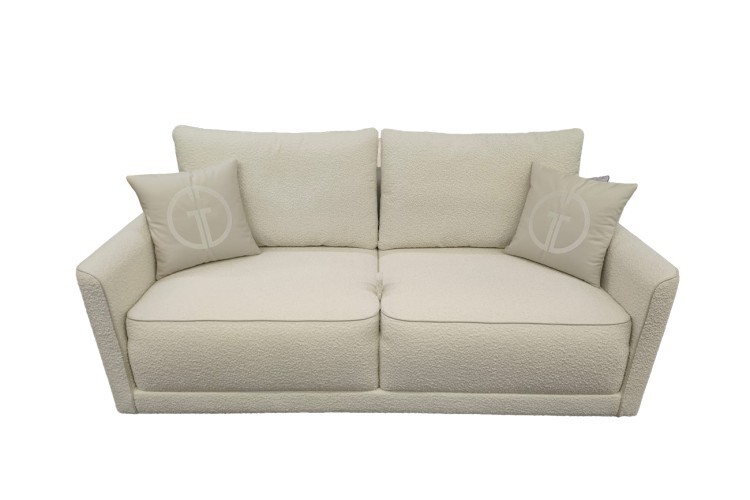 Диван Portofino 200 двухм раскл с кантом букле экрю Orso Ecru+Enzo000 (TT-00016898)