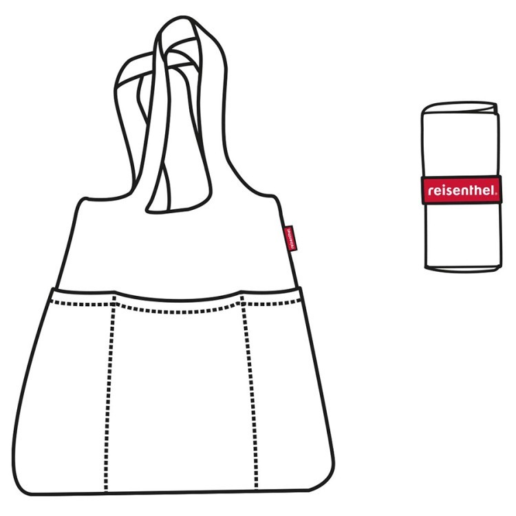 Сумка складная mini maxi shopper plus bicolor оранжевая-розовая (73450)