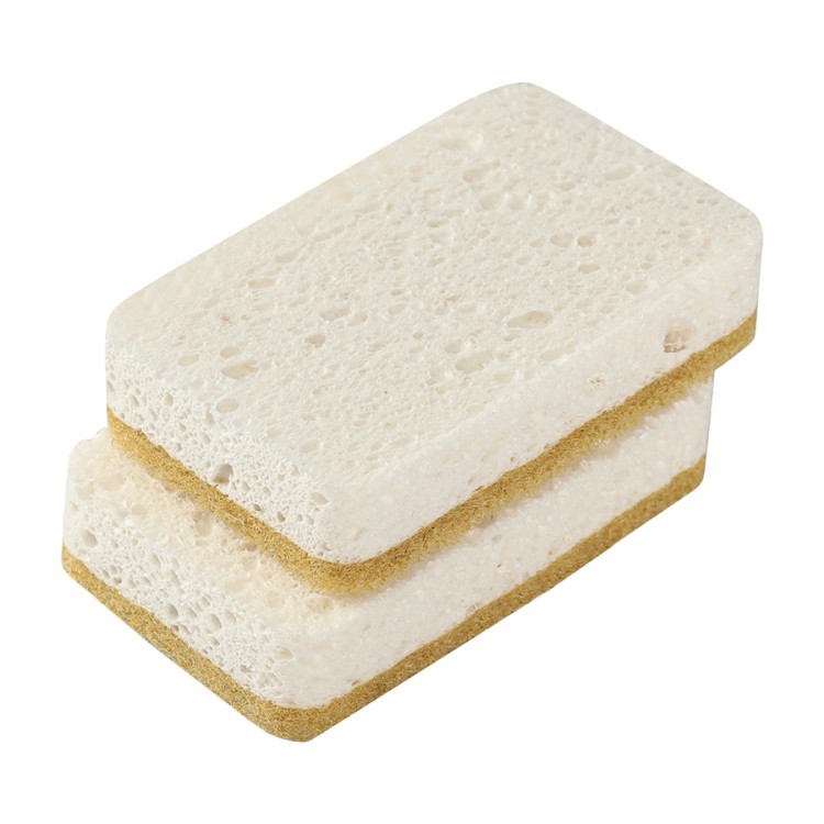Набор губок для посуды из целлюлозы и кокосового волокна eco sponge, белые, 6 шт. (77066)