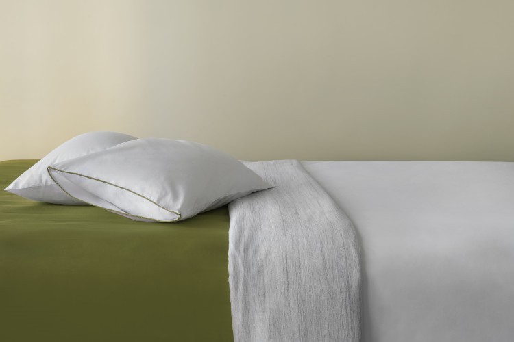 Простыня из сатина из коллекции meditation, olive, 240х270 см (77748)