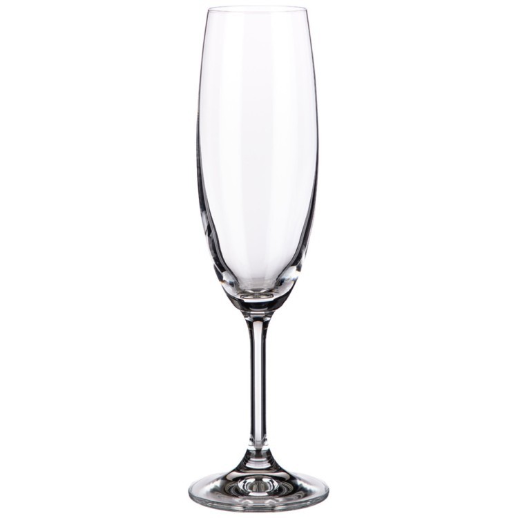 Набор бокалов для шампанского из 6 штук "lara" 220 мл высота 22,5 см Bohemia Crystal (674-786)