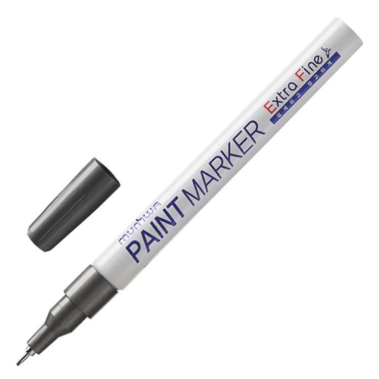 Маркер-краска лаковый Munhwa Extra Fine Paint Marker линия 1 мм серебряный EFPM-06 (65687)