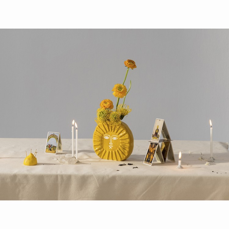 Ваза для цветов sun, 18 см, желтая (75724)