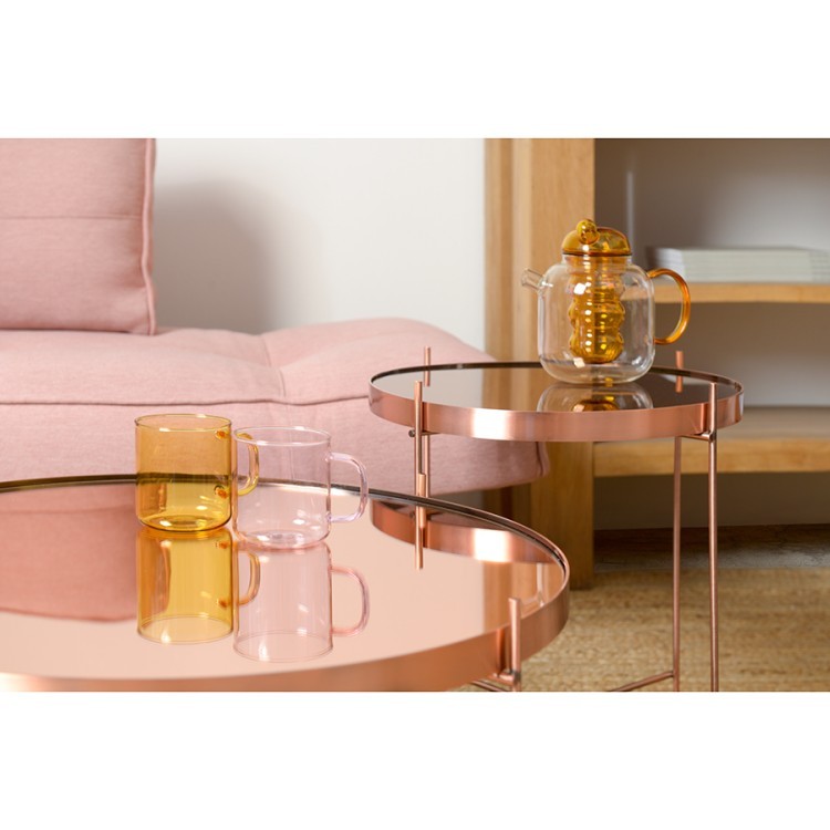 Стол josen, D42,7 см, розовый/медный (74044)