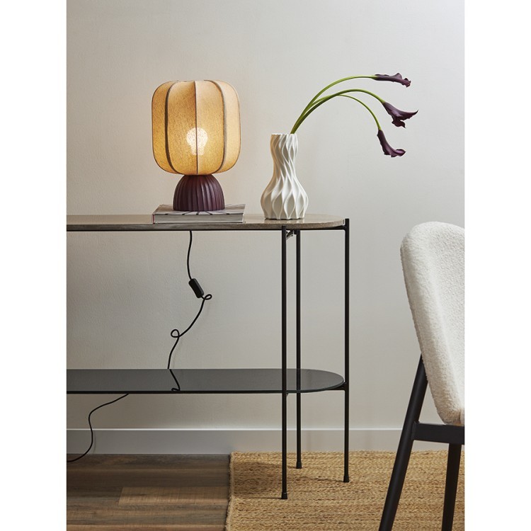 Лампа настольная texture rib, 27х39 см, вишневая/бежевая (76474)