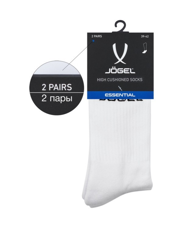 Носки высокие JOGEL ESSENTIAL High Cushioned Socks, белый, 2 пары (2115685)