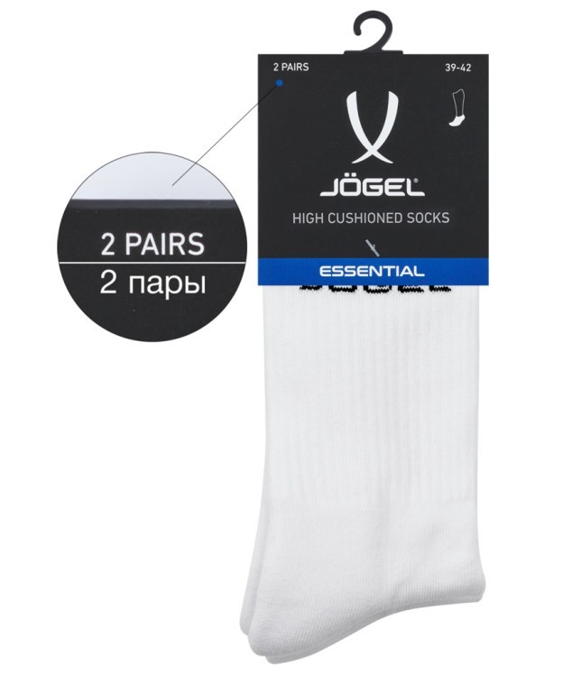 Носки высокие JOGEL ESSENTIAL High Cushioned Socks, белый, 2 пары (2115685)