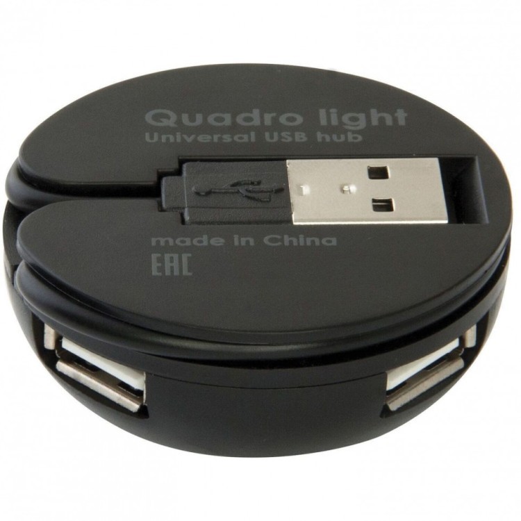 Хаб DEFENDER Quadro Light USB 20 4 порта 83201 512035 (1) (94370)