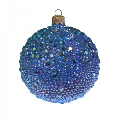 Новогодний шар Ледяная симфония с кристаллами Swarovski (4058)