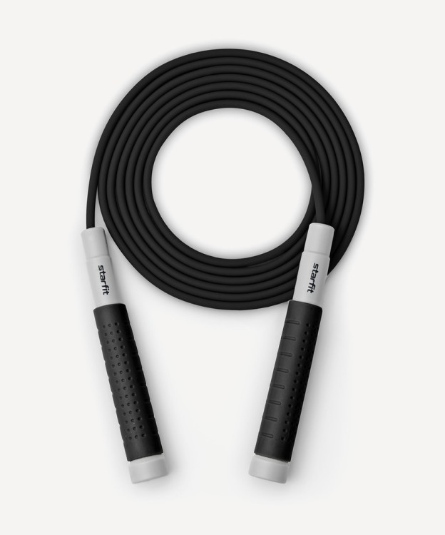Скакалка Starfit RP-401, c силиконовыми ручками, 3 м, черный (2108091) Скакалка Starfit RP-401, c силиконовыми ручками, 3 м, черный (2108091)