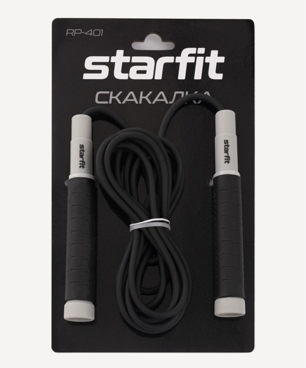 Скакалка RP-401, c силиконовыми ручками, 3 м, черный (2108091) Скакалка RP-401, c силиконовыми ручками, 3 м, черный (2108091)