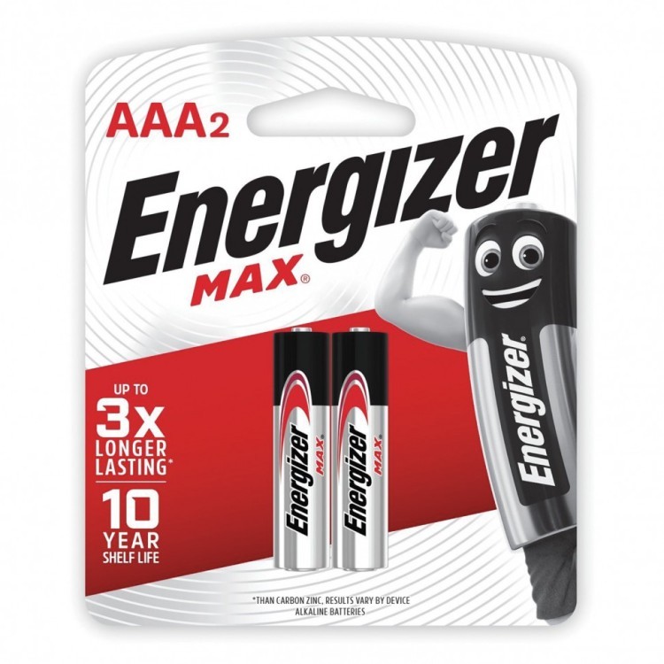 Батарейки алкалиновые Energizer Max LR03 (AAA) 2 шт E300157203 (76371)