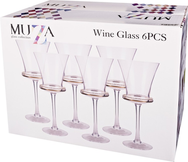 Набор из 5-ти бокалов для вина "уйанд" 270 мл. серия "muza color" Dalian Hantai (D-595-008) 