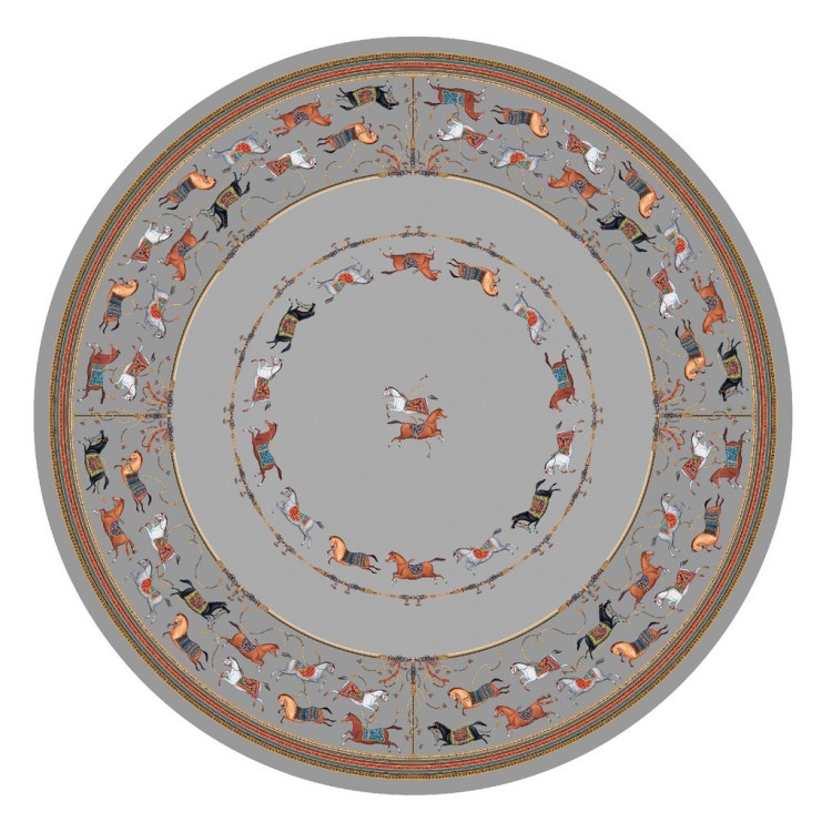 Скатерть круглая  "passage" ,d190см, 100% хлопок,твил c пропиткой, серый Lefard (850-761-25)