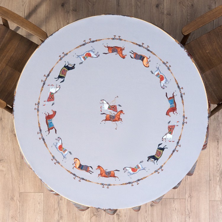 Скатерть круглая  "passage" ,d190см, 100% хлопок,твил c пропиткой, серый Lefard (850-761-25)