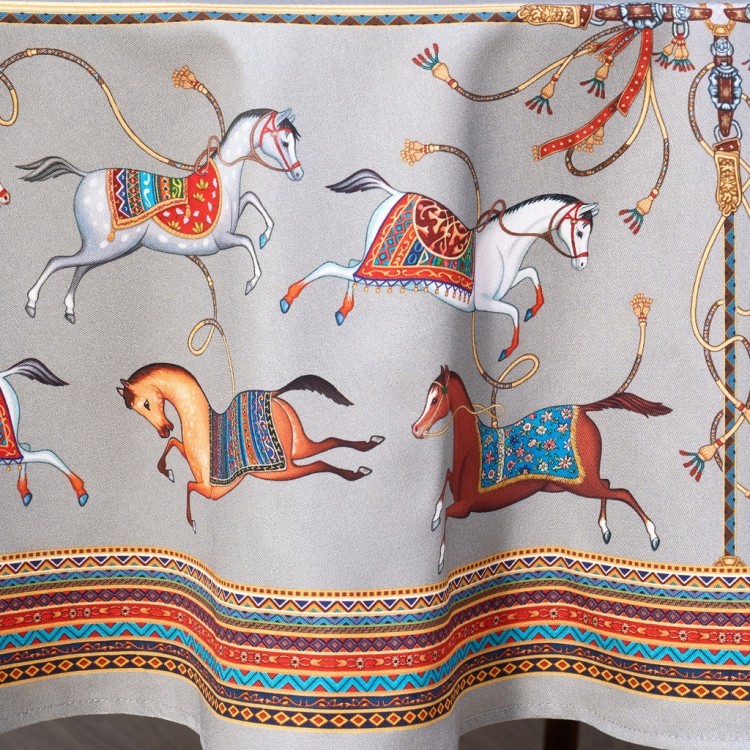 Скатерть круглая  "passage" ,d190см, 100% хлопок,твил c пропиткой, серый Lefard (850-761-25)