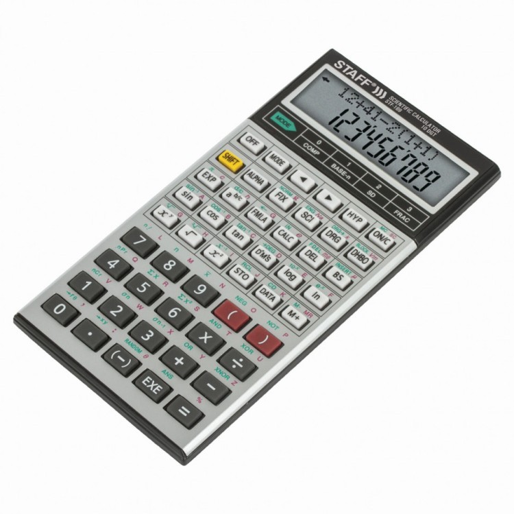 Калькулятор инженерный двухстрочн. Staff STF-169 (143х78 мм) 242 функ. 10+2 разрядов 250138 (1) (89740)