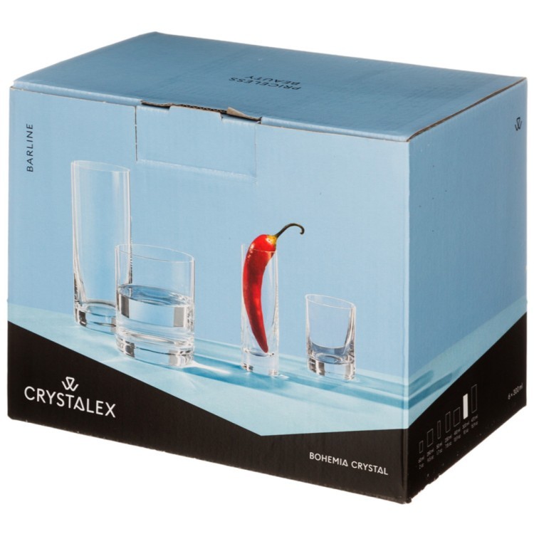 Набор стаканов для воды из 6 штук "трио" 300 мл Bohemia Crystal (674-897)