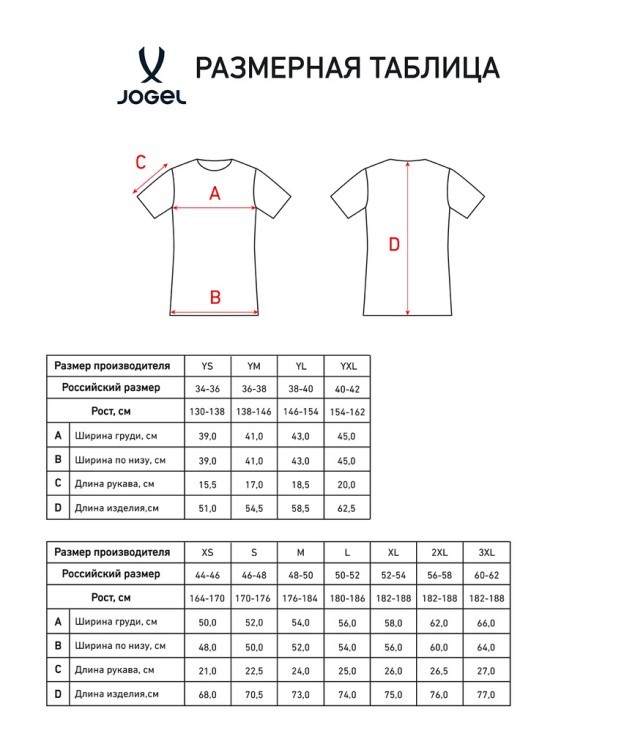 Футболка игровая JOGEL DIVISION PerFormDRY Union Jersey, черный (1583531)