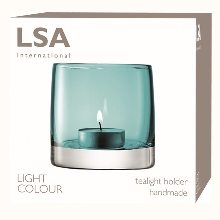 Подсвечник для чайной свечи light colour 8,5 см бирюзовый (61418)