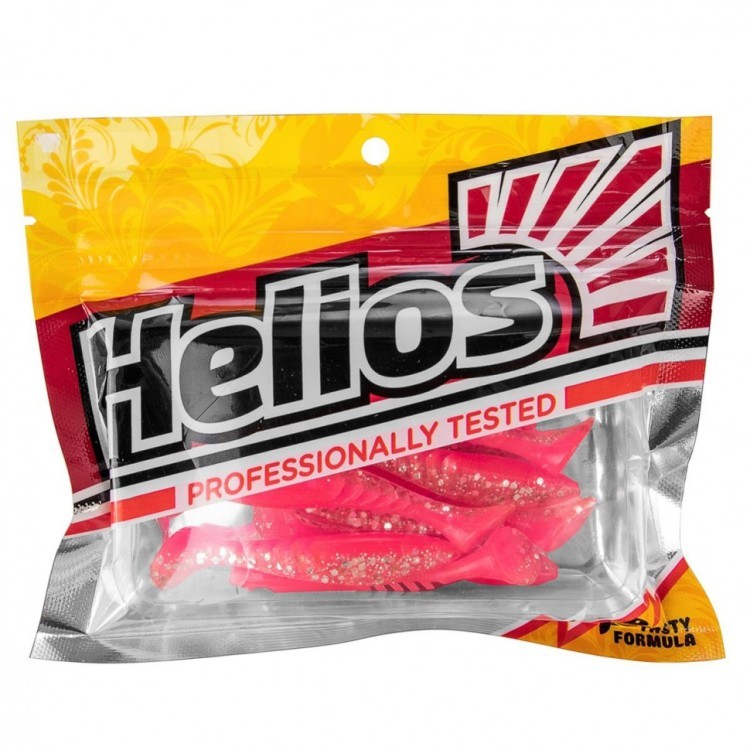 Виброхвост Helios Slash 2,64"/6,7 см, цвет Silver Sparkles & Pink 10 шт HS-19-035 (77835)