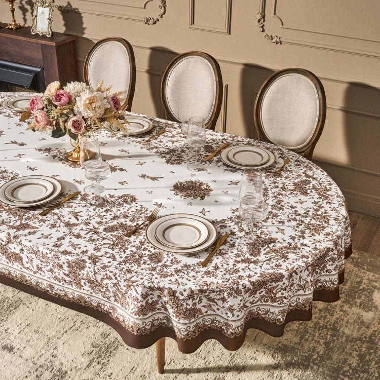Скатерть овальная "rich garden", 180х300см, 100% хлопок ,твил Lefard (850-754-18)