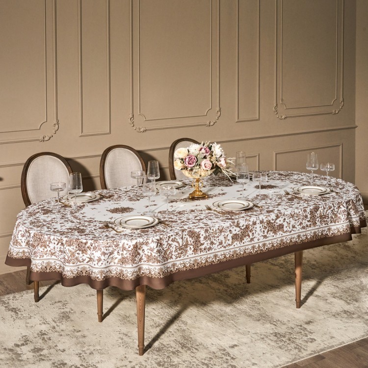 Скатерть овальная "rich garden", 180х300см, 100% хлопок ,твил Lefard (850-754-18)