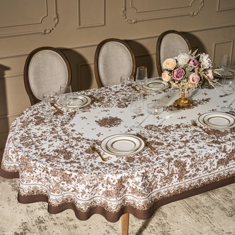 Скатерть овальная "rich garden", 180х300см, 100% хлопок ,твил Lefard (850-754-18)