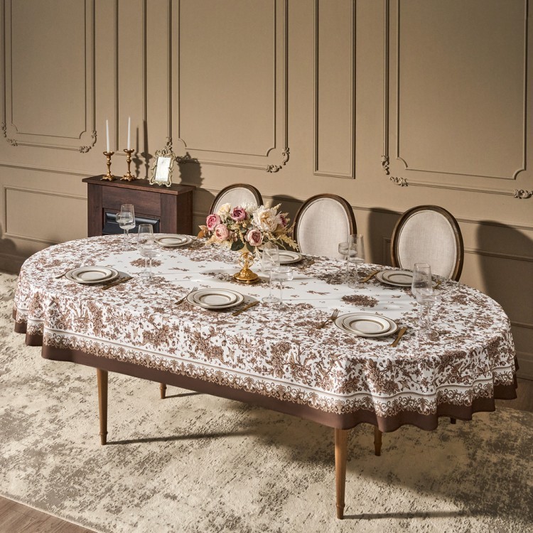 Скатерть овальная "rich garden", 180х300см, 100% хлопок ,твил Lefard (850-754-18)