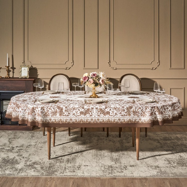Скатерть овальная "rich garden", 180х300см, 100% хлопок ,твил Lefard (850-754-18)
