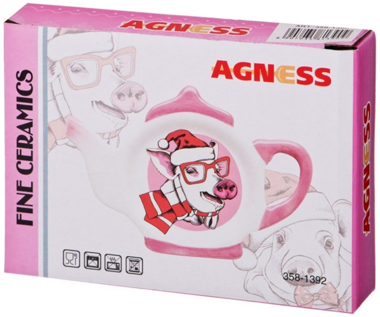 Подставка под чайные пакетики "мистер свин" 13*9*2 см Agness (358-1392)